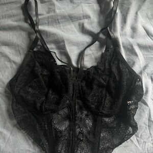 ROMWE Black Lace Bra